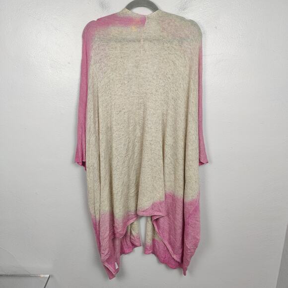Roberta Roller Rabbit Cashmere Cardigan Womens One Size Pink Oatmeal Sweater - Picture 5 of 8